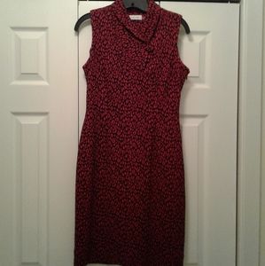 Calvin Klein Ponte Animal Print Sheath Dress